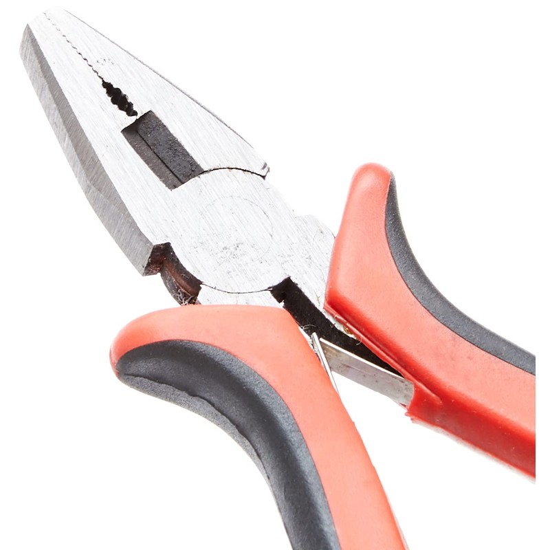 Hilka 26100700 Mini Combination Pliers with Soft Grip, Red