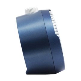 SEIKO QHE207LLH Watch Face Non Ticking Bedroom Alarm Clock, Metallic Dark Blue & Red, 4 x 3.8 Inches