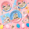 Cat Birthday Party Supplies - 116pcs Decorations and Tableware Set