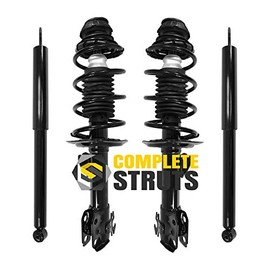 COMPLETESTRUTS - Front Complete Strut Assemblies with Coil Springs and Rear Shock Absorbers Replacement for 2006-2015 Toyota Yaris - Set of 4