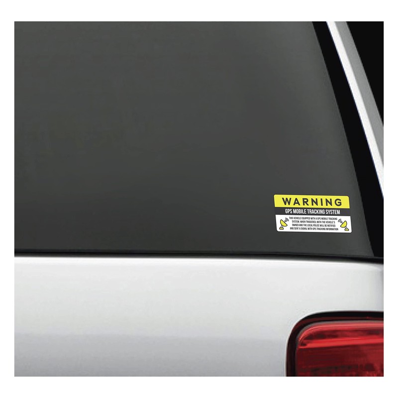 Anti-Theft Car Vehicle Stickers with GPS Tracking Warning (Pack of