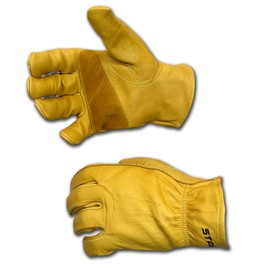 Golden Stag Work Gloves Men - 257 Gardening Gloves Leather Work Gloves for Men, Hyper Tough Working Gloves Women Yellow Large X-Large 257XL
