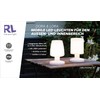 Reality Leuchten Dora Outdoor Table Lamp, Plastic, 1.5 W, White