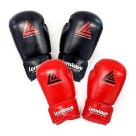 Runwave Adult Boxing & Martial Arts Gloves (Pair of 2) Boxing Gloves (Black)
