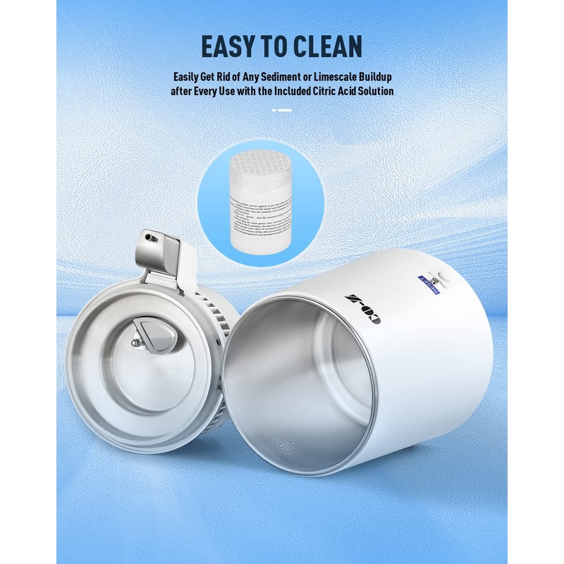 CO-Z 1.1 Gallon Water Distiller, 750W Countertop Home Office Countertop