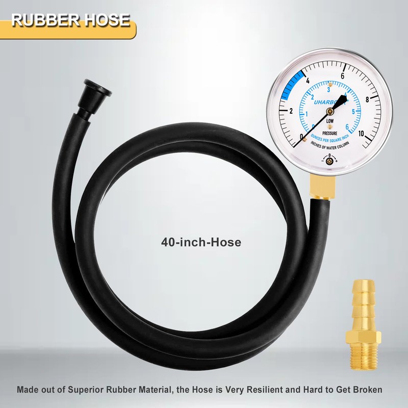 UHARBOUR Manometer Gas Pressure Tester, Manometer LP Gas Pressure Tester