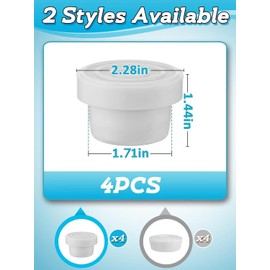 Pack of 4 Pool Ladder Rubber Buffers, Pool Ladder Bumpers, White Pool Ladder Accessories, Swimming Pool Ladder, Rubber Plug, Pool Ladder Bumper, Pool Ladder Rubber Plugs for Swimming Pool Ladders