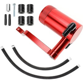 Billet Catch Can for HEMI Technology Z-Bracket Scat Pack for Dodge Challenger Charger for Chrysler 300 for Jeep Grand Cherokee 6.4 11 12 13 14 15 16 17 18 19 20 21 (Red)