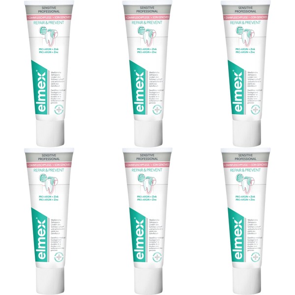 ELMEX ELMEX Toothpaste Sensitive Professional Repair Prevent 75 ml Pack of 6