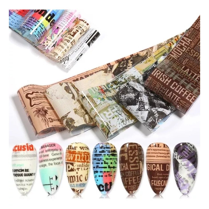 Foil Temporada Uñas 150 Tiras 20cm Cu