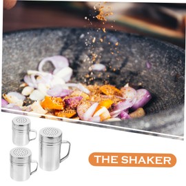 SHOWERORO 3pcs Stainless Steel Powdered Sugar Shaker Baking Duster Lid and Handle for Easy Dispensing of Cocoa Flour and Sugar Kitchen