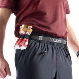 LION SPORTSWEAR Running Belt for Race Number & Gel Holder - also ideal for Cycling/Triathalon/Marathon/Time Trials