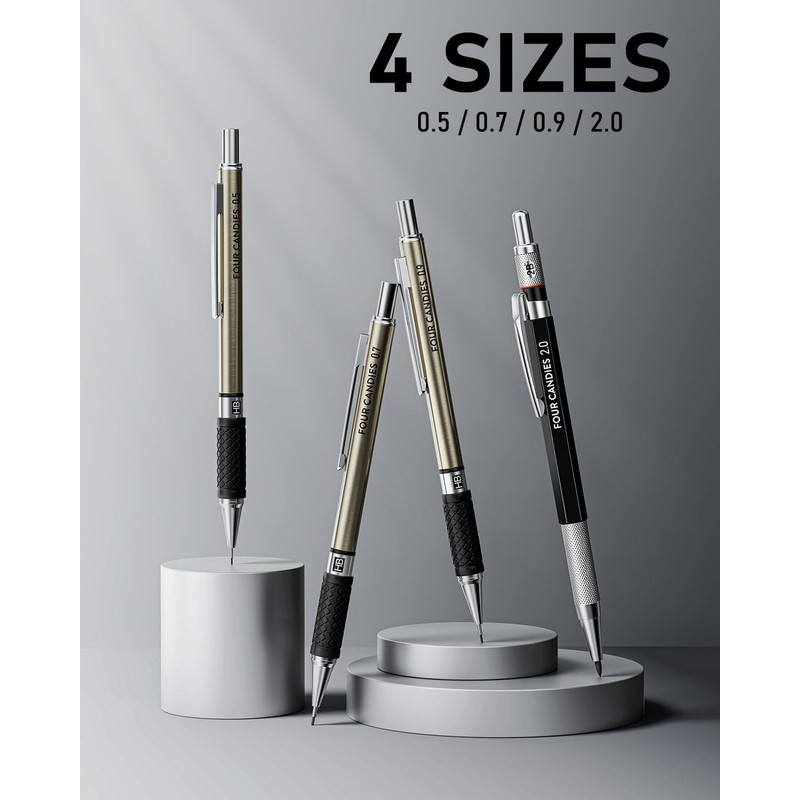Four Candies 25PCS Art Mechanical Pencil Set with Case, 3PCS