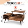 WLIVE Wood Lift Top Coffee Table with Hidden Compartment and