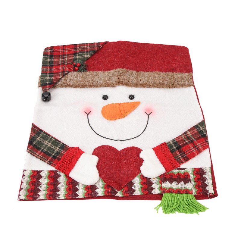 Xmas Dinner Chair Back Covers Easy To Install Soft Anti