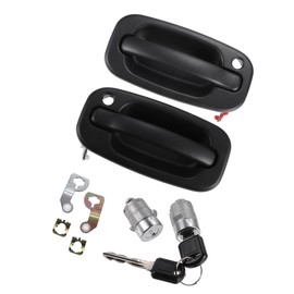 Motoforti Door Handle Cover, Car Accessories, for Chevy Silverado 1500 1999-2006, Metal, Black, 1 Set