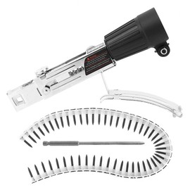 Automatic Chain Nail Machine, Stainless Steel Handheld Chain Screw Nailer Adapter, Electric Drill Accessory Siding Nailer Cordless Nailer for Gypsum Board Partition Wall Wood Board Woodworking