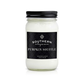 Southern Elegance | Pumpkin Souffle Scented Candle | 16 oz Mason Jar | Handcrafted in the USA