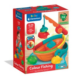 Clementoni 17688 Baby Clementoni - Logic Game Fishing Set, Colourful Recycled Material Bath Toy, Fishing Game with Magnets, for Toddlers from 12 Months