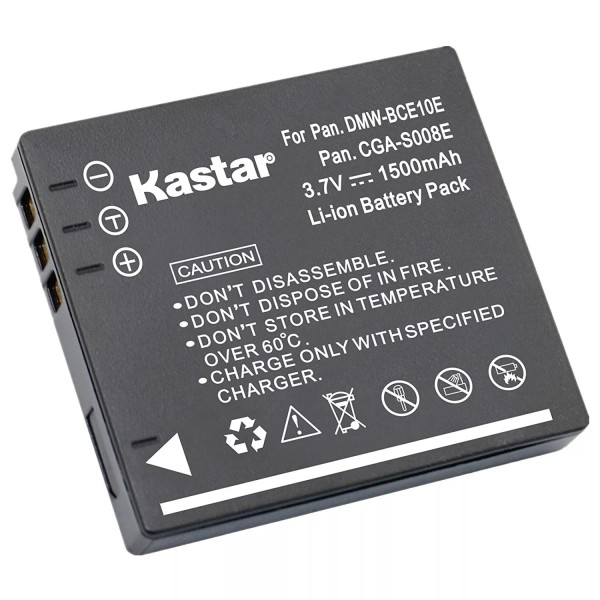 For Panasonic 1x Kastar Battery for Panasonic Lumix CGA-S008 DMC-FS3
