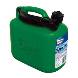 MP Essential Durable Plastic Jerry Fuel Oil Water Petrol Diesel Can Container & Funnel (Green - PETROL)