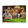Dogs Playing Pool Metal Tin Signs Wall Art Plaque Garden