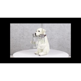Pup And Spice Wide Eyed Cute Labrador Puppy Dog Glass Salt & Pepper Shakers Set
