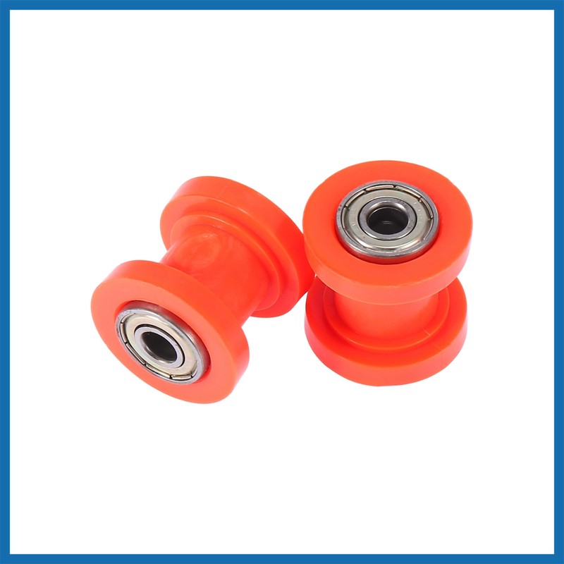 A ABSOPRO 2pcs 8mm Chain Tensioner Roller Slider Pulley Wheel