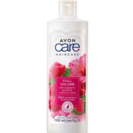 Avon Care Full Volume 2-in-1 Shampoo & Conditioner Infused with raspberry extract and hibiscus scent
