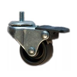 Cass Hudson 1-5/8" SWIVEL POLYOLEFIN CASTER WITH 1/4" X 1/2" STEM & BRAKE