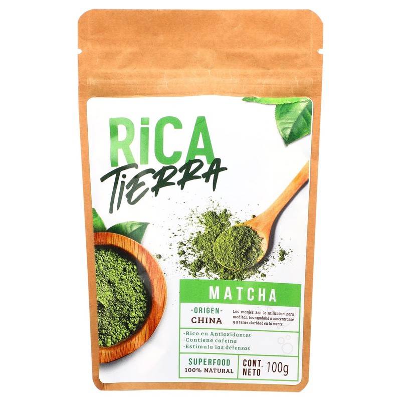 Te Matcha culinario en polvo Rica Tierra de 100 grs.