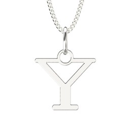 Aeon Jewellery Alphabet Initial Necklace - Y | 925 Sterling Silver | Adjustable 16-18 Inch Silver Necklace | Polishing Cloth Included