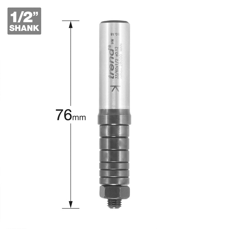 Trend Professional Arbor 33/60 for 1/4 Bore Tools, 1/2 Inch