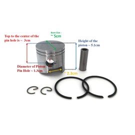 Yamasco 3B2 – 00001 – 0 Piston Assy Kit Ring Set Fit Tohatsu Nissan NS 6HP 8HP Outboard M 9.8HP STD 50 mm