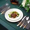 Hammered Silver Gold Silverware Set, OGORI 24-Piece 18/10 Stainless Steel