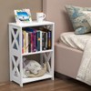 Rerii End Table, Side Table 3 Tier, Simple Bedside Nightstand,
