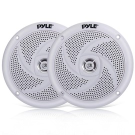 Pyle 4x Pyle 5.25" 180W 2-Way Low-Profile Slim Style Marine Audio Speakers (White)