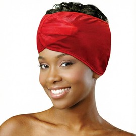 Donna Argan & Black Castor Satin Wrap - Face Wash, Headbands for Women, Make Up - Luxurious Hair Care & Skin Essentials for Radiant Beauty and Elegance, 1PC RED