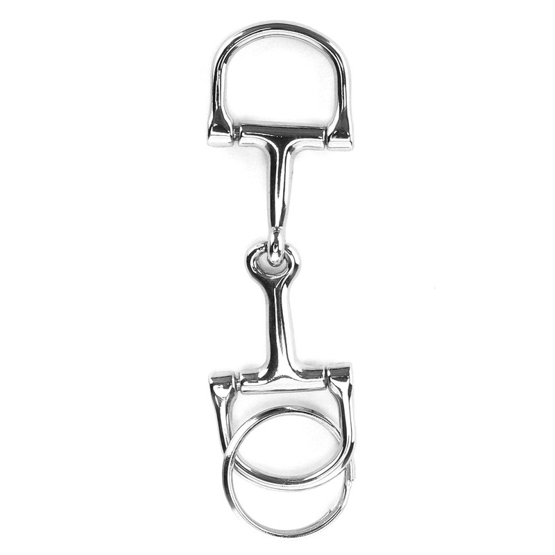 DShaped Snaffle Keychain Silver ZineAlloy Horse Snaffle Bits Key Ring