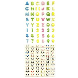 Wrapables Playful Puffy Stickers for Scrapbooking/Stationery/Diary & Album (Set of 5)