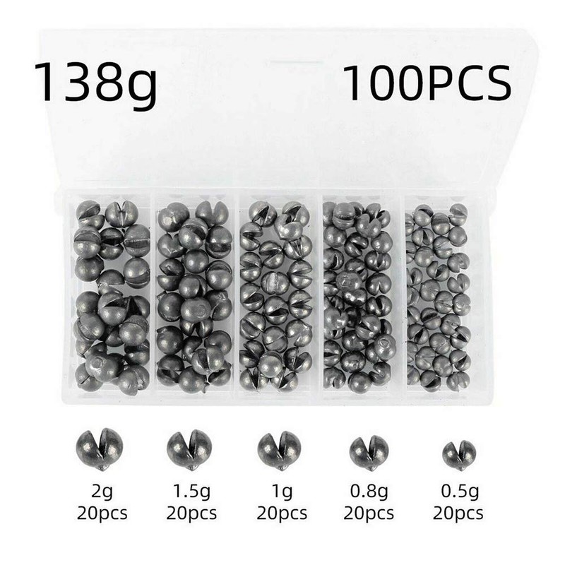 Gadgetking Fishing Sinker Set Split Lead Free Shot Round Bite