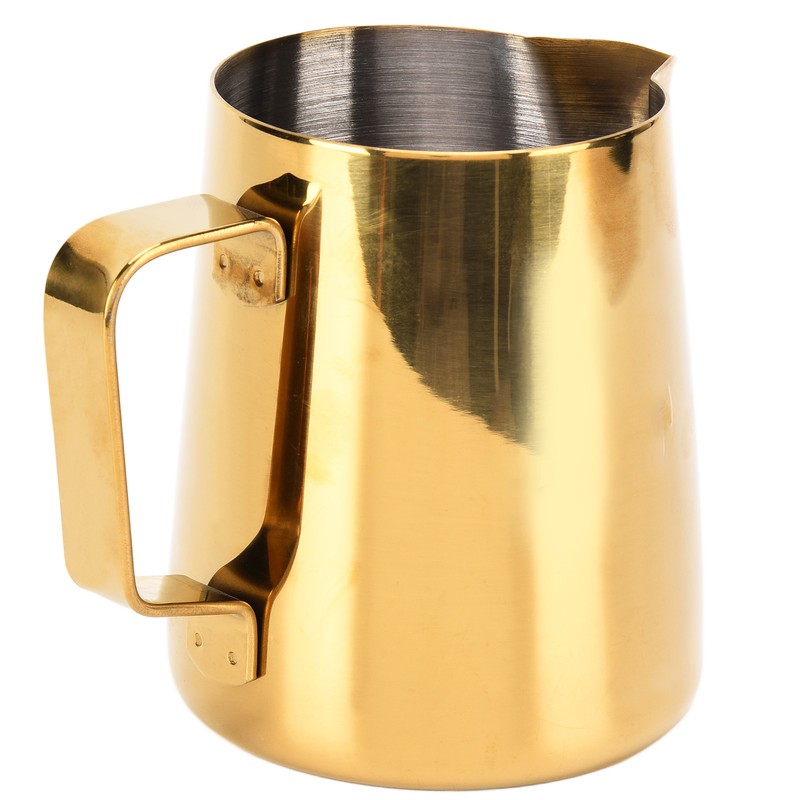 380ML Coffee Pitcher Cup Bright Gold Stainless Steel Coffee Milk
