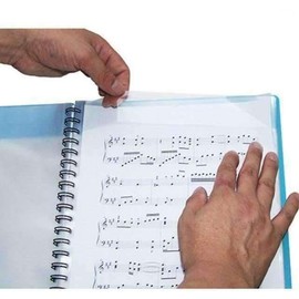 100 Pages Pink Plus File Non-Reflective Music Sheet Folder (50-Pocket to fit 100 Sheet Music), Spiral Bound Lies Flat, Sheet Music Organizer for A4 and Letter Size Music