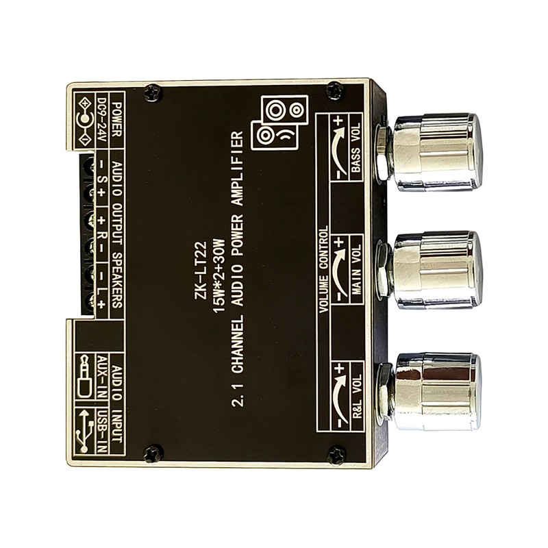 2.1 Channel Audio Amplifier Module Bluetooth Stepless Tuning 10 Sounds