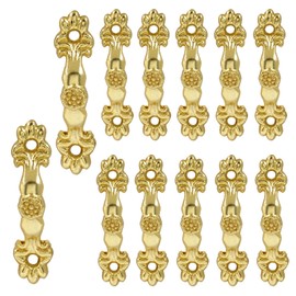 Aracombie 12 PCS Mini Vintage Cabinet Handles Jewelry Cabinet Pulls,Gold Cabinet Handles Decorative Drawer Pulls, Furniture Hardware Pulls for Mini Jewelry Box, Drawer, Chest(Hole Distance:30mm)