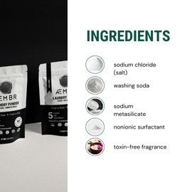 AEMBR Luxury Laundry Powder | Clean Natural Non-Toxic Healthy Laundry Detergent | Made in USA with Natural Ingredients | Fjord Scent (Wood Sage & Sea Salt)