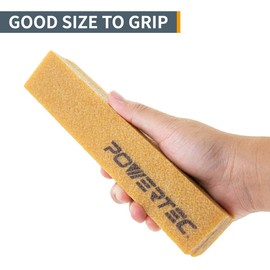 POWERTEC PRO 45301Z 50PK 5" Sanding Discs Hook and Loop & Abrasive Cleaning Stick, 40/60/80/120/220 Grit Zirconia Orbital Sandpaper for 5 & 8 Hole Random Orbital Sanders-Automotive, Metal, Woodworking