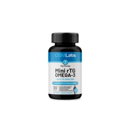 rTG Omega 3 Fish Oil Dietary Supplement - High Absorption & Fast Acting, Burpless Fish Oil Supplement from Anchovy. re-esterified Triglyceride w/EPA & DHA (as rTG) 960mg - 120 Softgels by CGM Labs