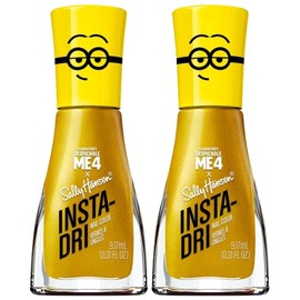 Sally Hansen Insta-Dri X Going Mega, Quick Dry, Long Lasting, Streak-Free Shine, Metallic Yellow Nail Polish - Pack of 2