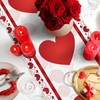 Valentine's Day Heart Table Runner 72 x 13 Inch Decorations,